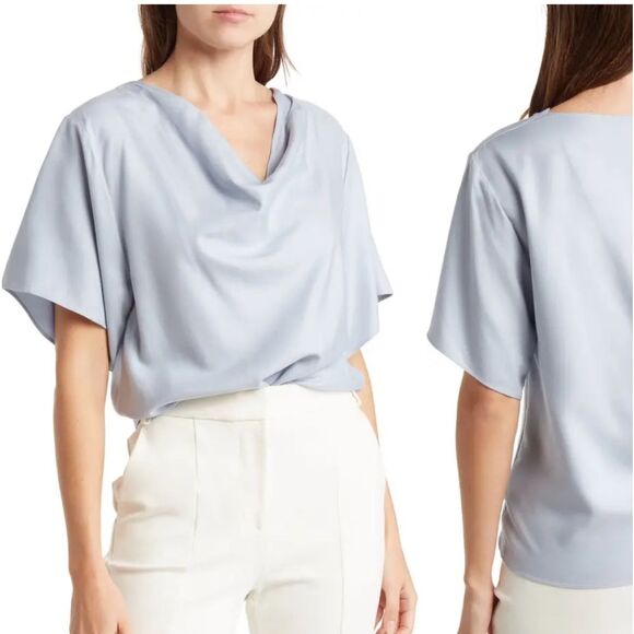 Vince Drape Nevk Top Light Blue - Picture 7 of 8